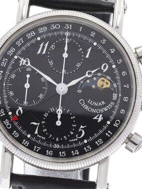 Chronoswiss Luna CH7523 Chronograph Moon Phase black Dial Automatic Men's